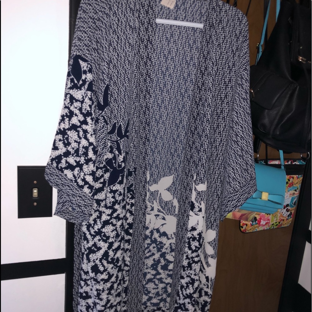 Cute blue long cardigan